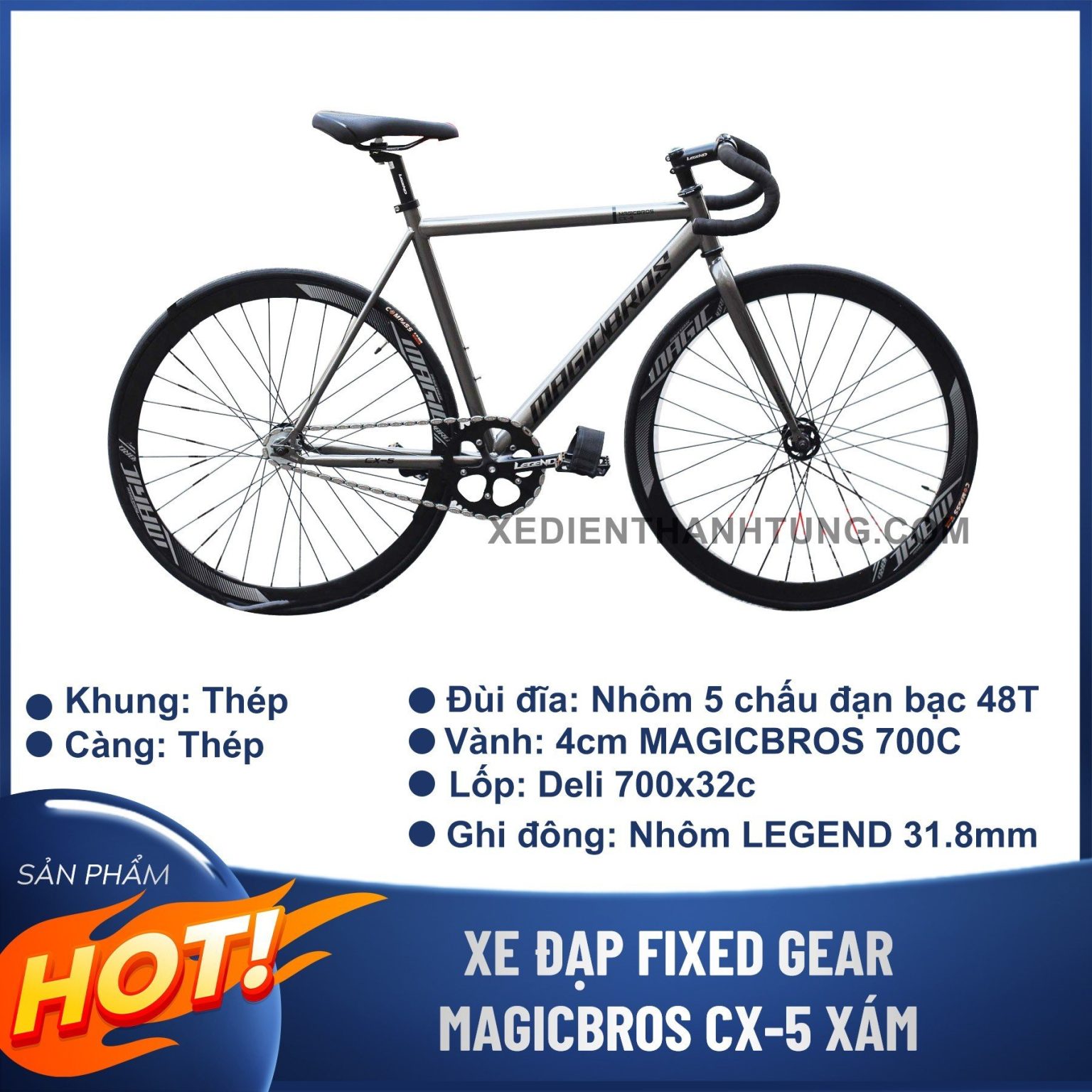Fixed Gear Magic XE ĐẠP FIXED GEAR MAGICBROS CX5 TẠI HẢI PHÒNG|Hệ thống xe điện Thanh Tùng