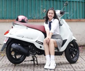 XE GA SYM ATTILA 50CC Trắng phù hợp với học sinh nữ