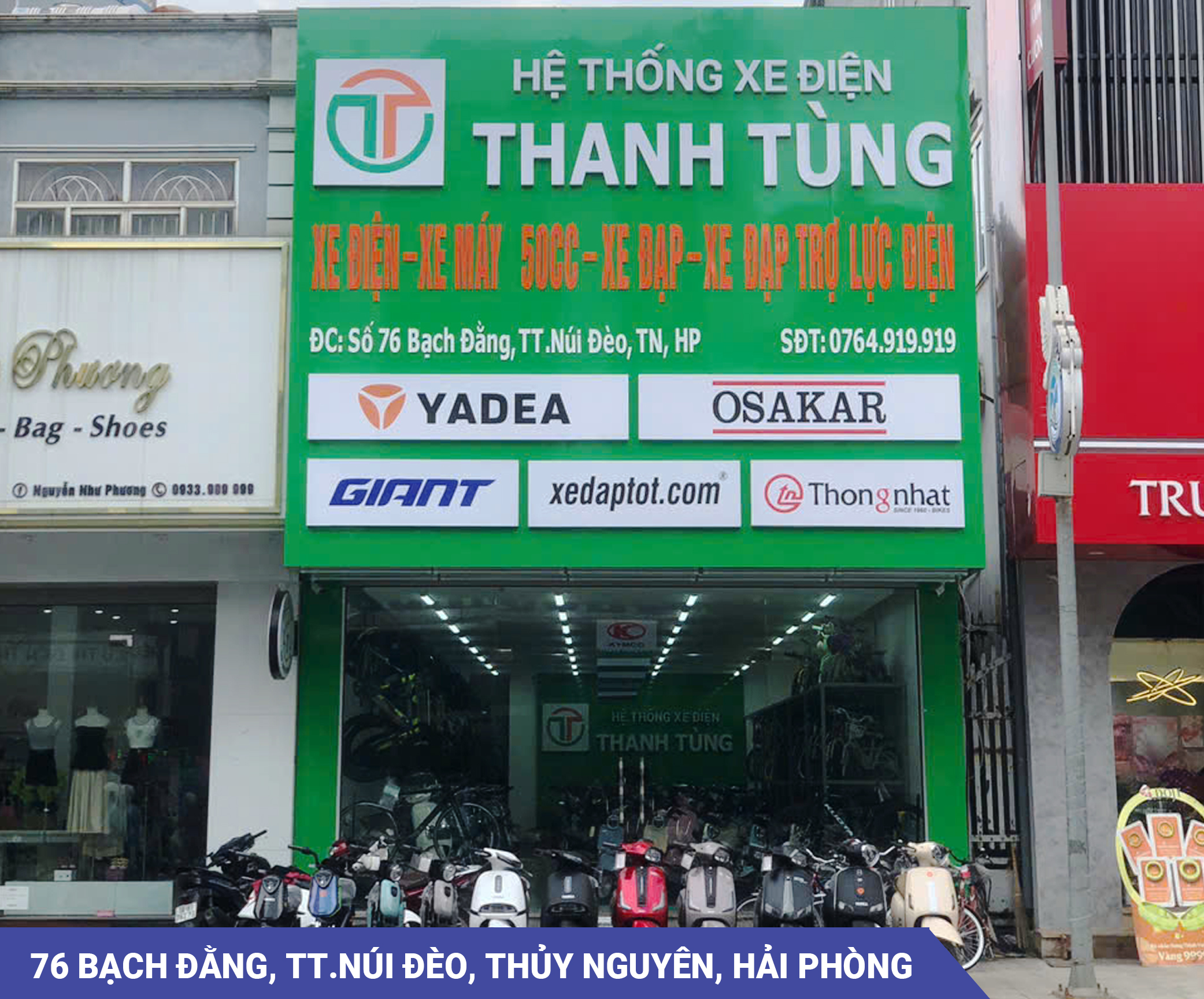 XE ĐIỆN THANH TÙNG CHI NHÁNH HẢI PHÒNG CHUYÊN CUNG CẤP XE ĐIỆN CHÍNH HÃNG