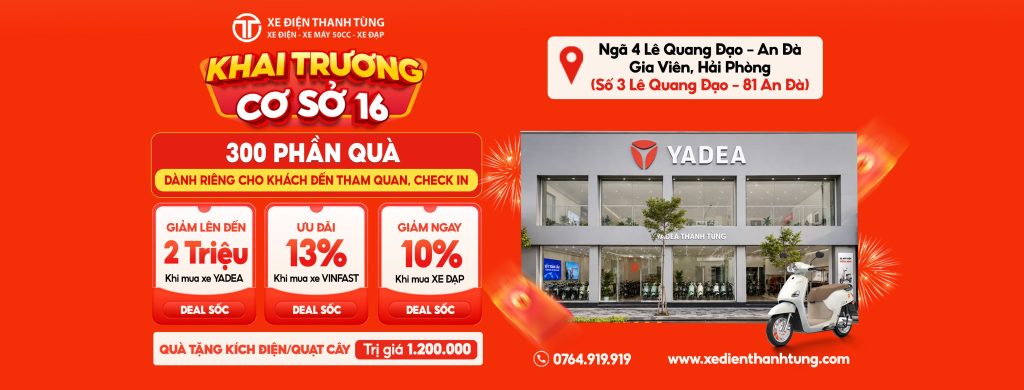 Ưu đãi khai trương showroom Thanh Tùng - xe đạp, xe điện Gia Viên, Hải Phòng