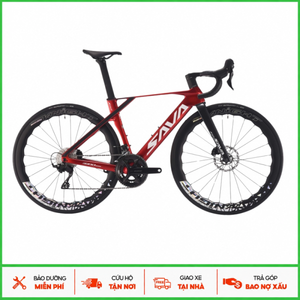 Xe đạp đua Carbon Sava X10 R7120 UCI Đen đỏ Sz 48