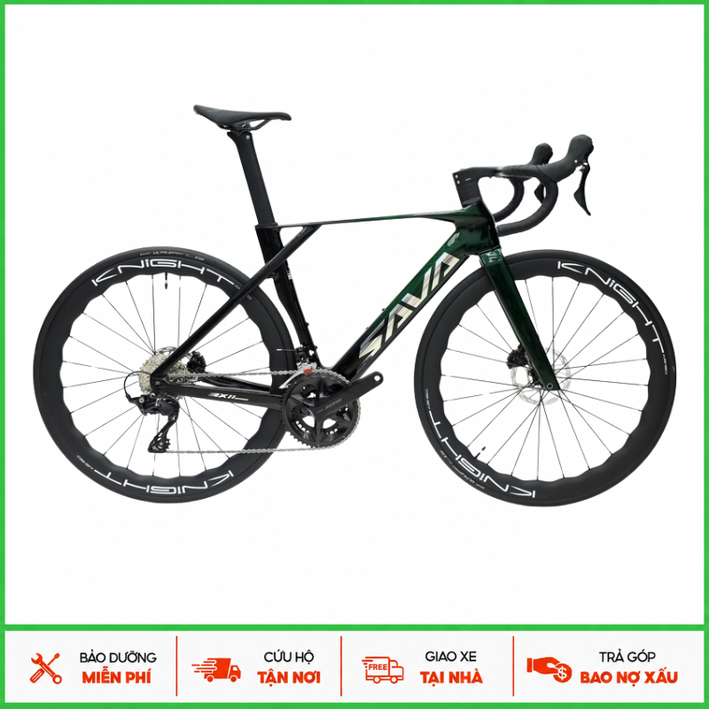 Xe đạp đua Carbon SAVA X11 R7120 Đá Vỡ Lục