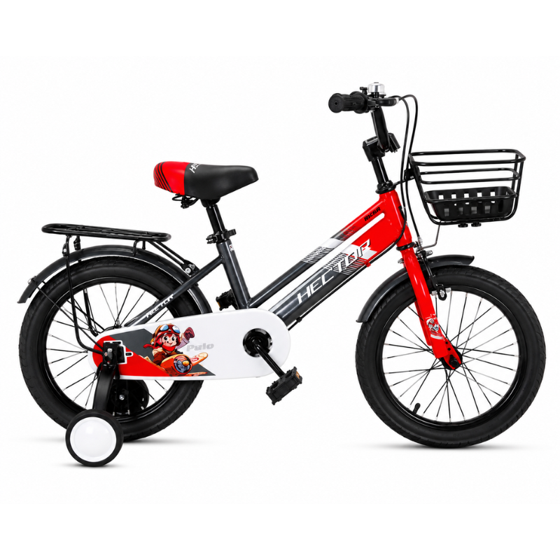 Xe Đạp Trẻ Em HECTOR Polo 12 Inch Đỏ Xám