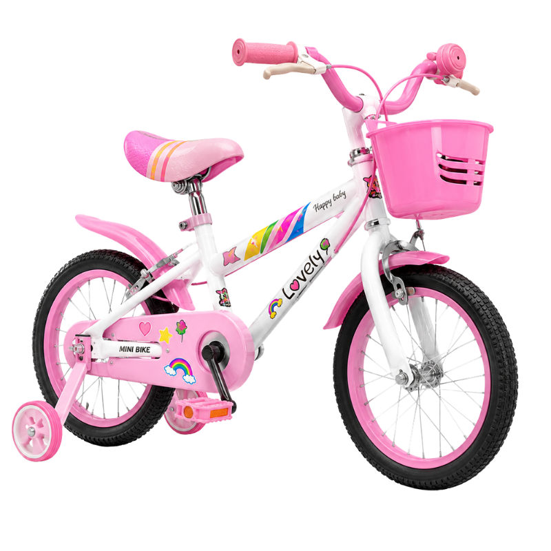Xe đạp trẻ em Baby Bike vành 12 Trắng hồng