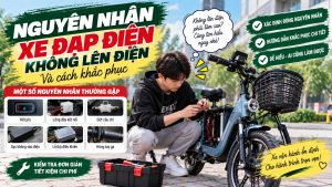 xe đạp điện không lên điện
