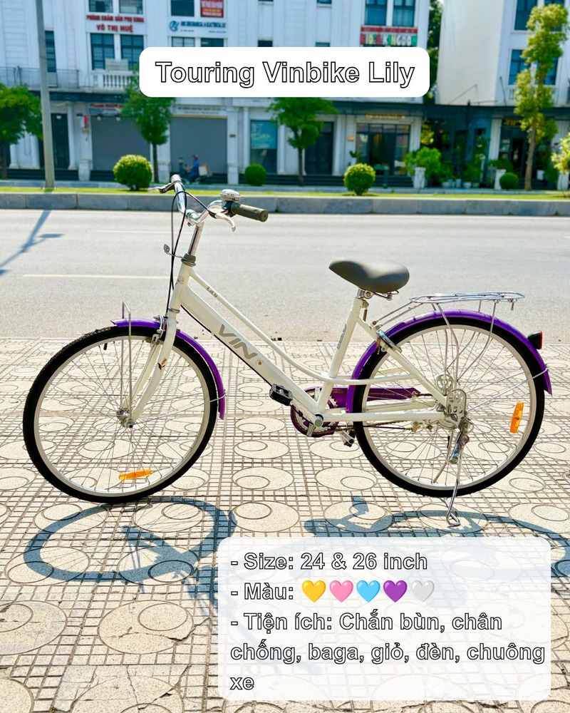 xe đạp màu tím