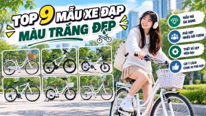 xe đạp màu trắng