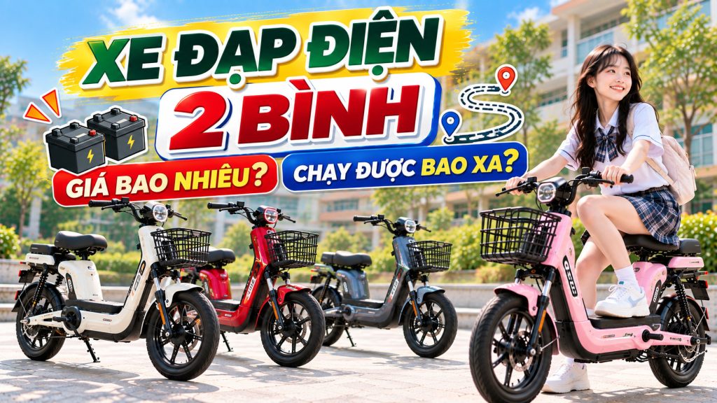 xe đạp điện 2 bình
