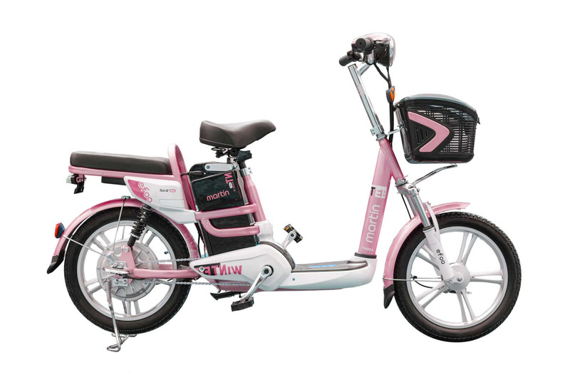 xe đạp điện màu hồng