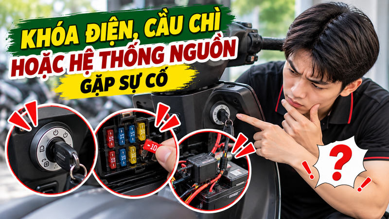 Xe điện vặn ga không chạy