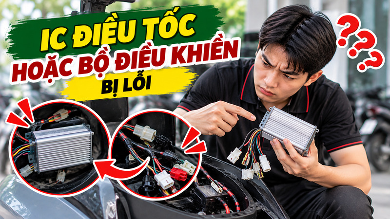 Xe điện vặn ga không chạy