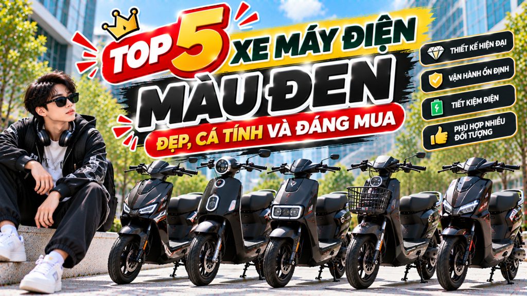 xe máy điện màu đen